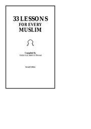 33 Lessons For Every Muslim, A practical guide for Islamic teachings