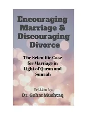 Encouraging Marriage & Discouraging Divorce, The Scientific Case for Marriage in Light of Quran and Sunnah