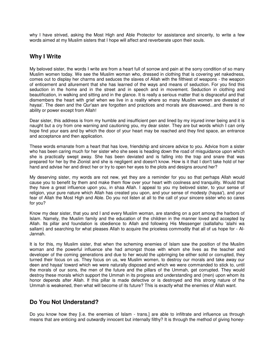 I Appeal To Your Sense Of Shame My Muslim Sister… Will You Not Respond?, A thought-provoking Islamic book by Nawaal Bint Abdullah preview 5