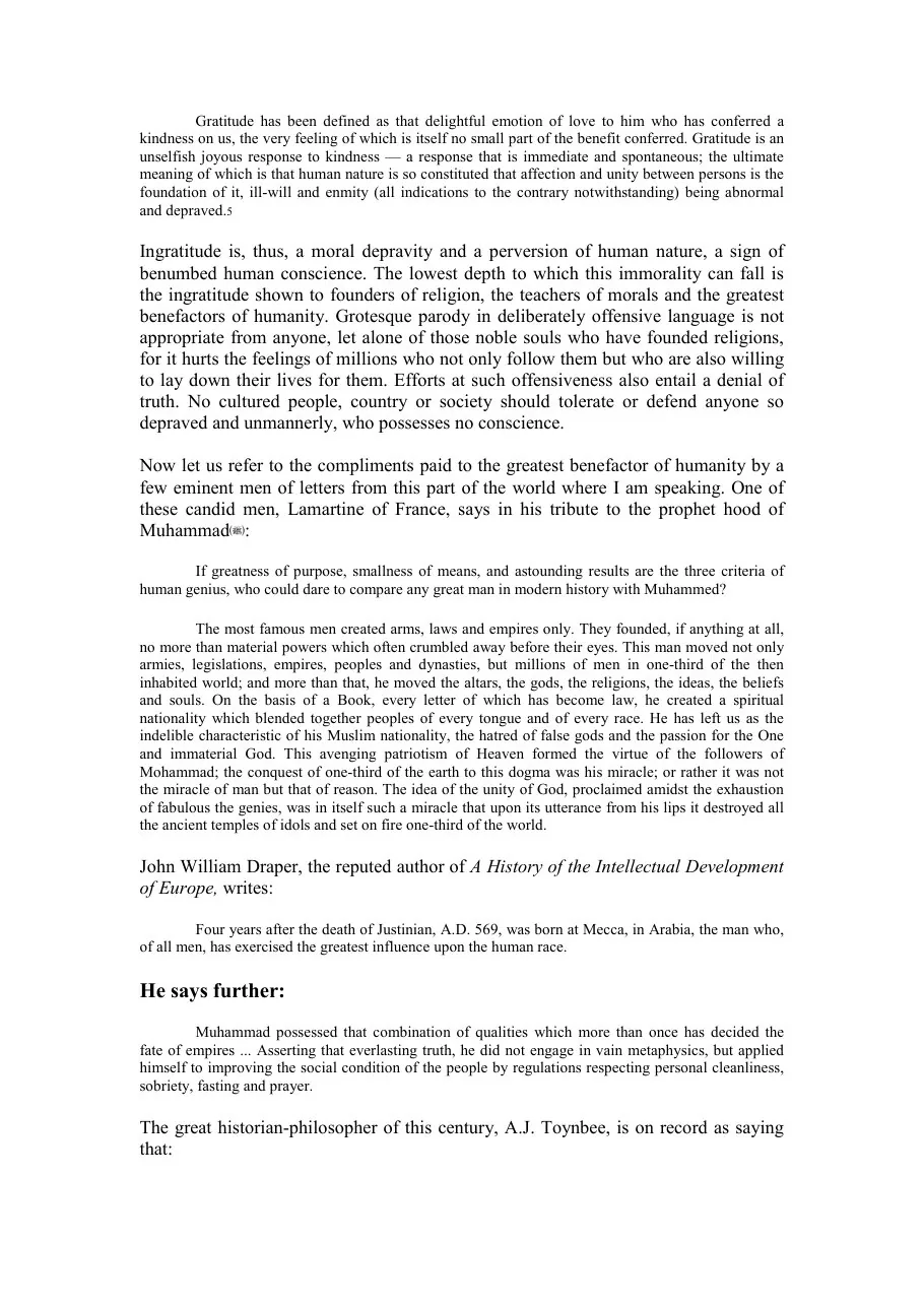 Mankind's Debt to Prophet, An insightful book on the Prophet's impact preview 4