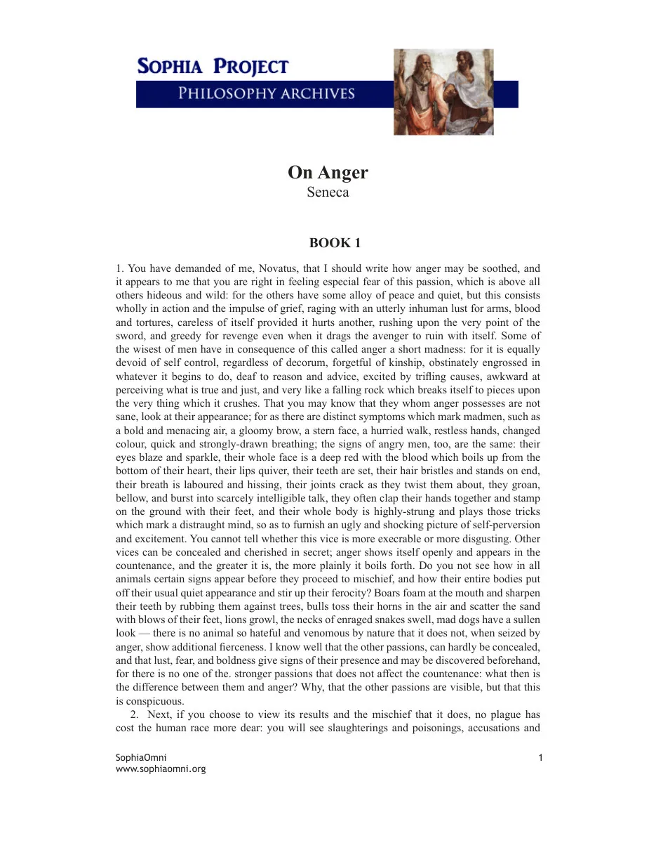 On Anger, A philosophical text by Seneca preview 5