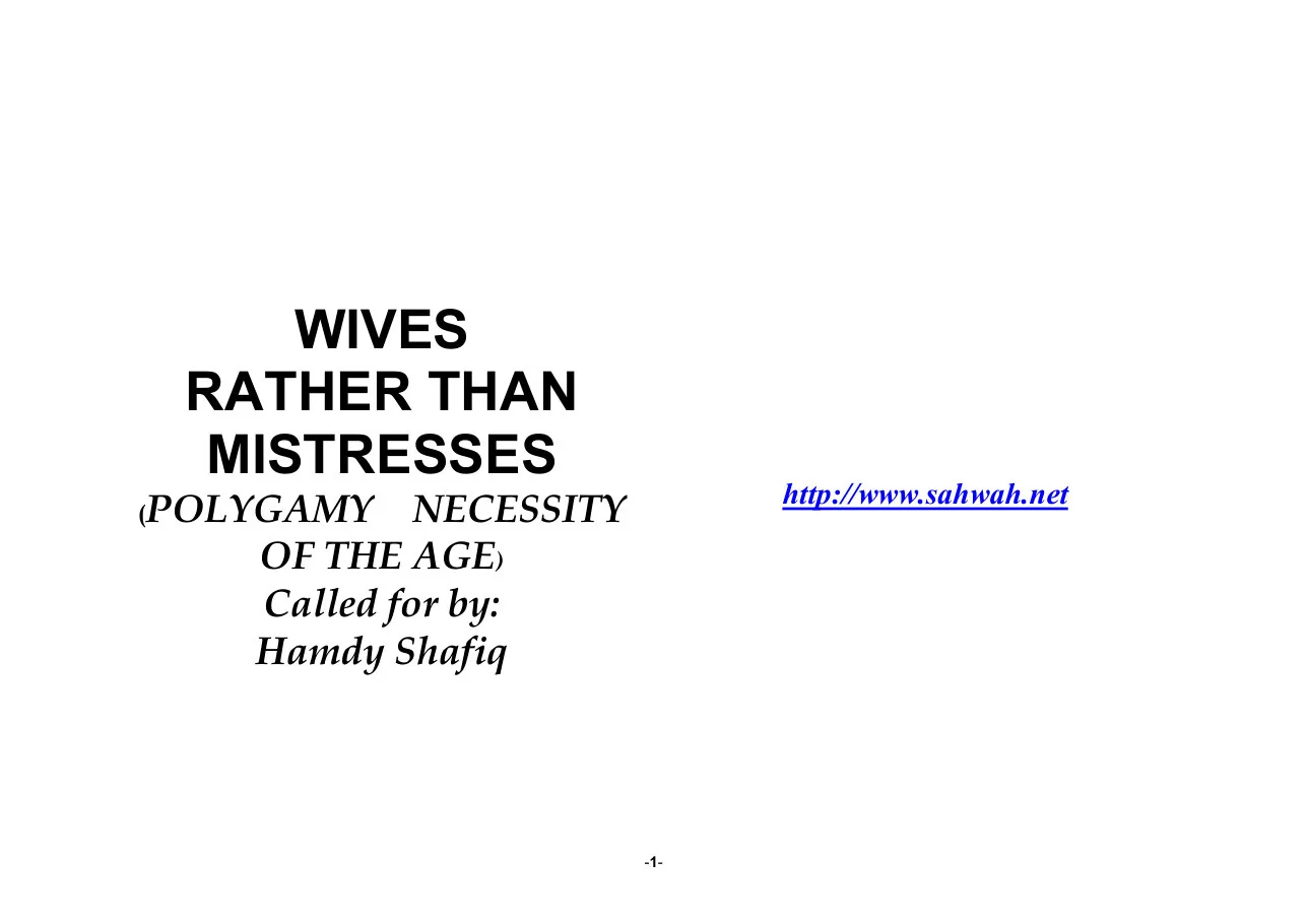 Polygamy in Islaam, Written by Abu Ameenah Bilal Philips and Jameelah Jones
