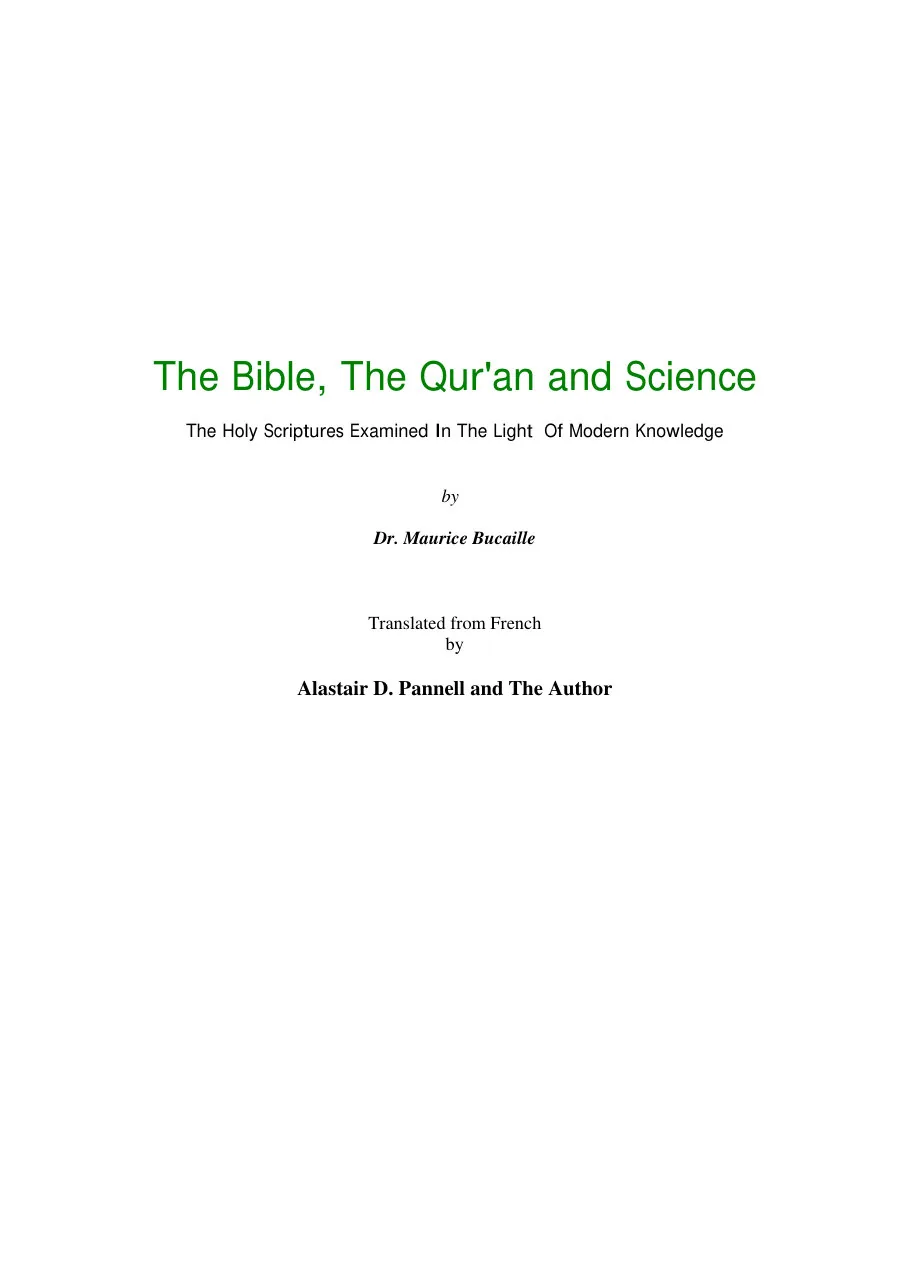 The Bible, the Quran and Science: Holy Scriptures Examined in Light of Modern Knowledge preview 5