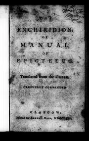 The Enchiridion/ Manual of Epictetus